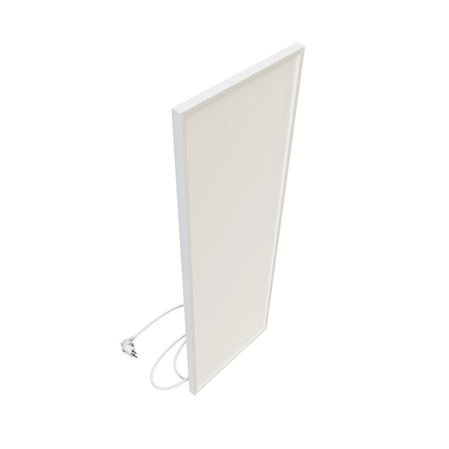 ecoheat Basic Infrarotheizung 300 Watt in Aluminium, platzsparend und an der Wand montierbar.