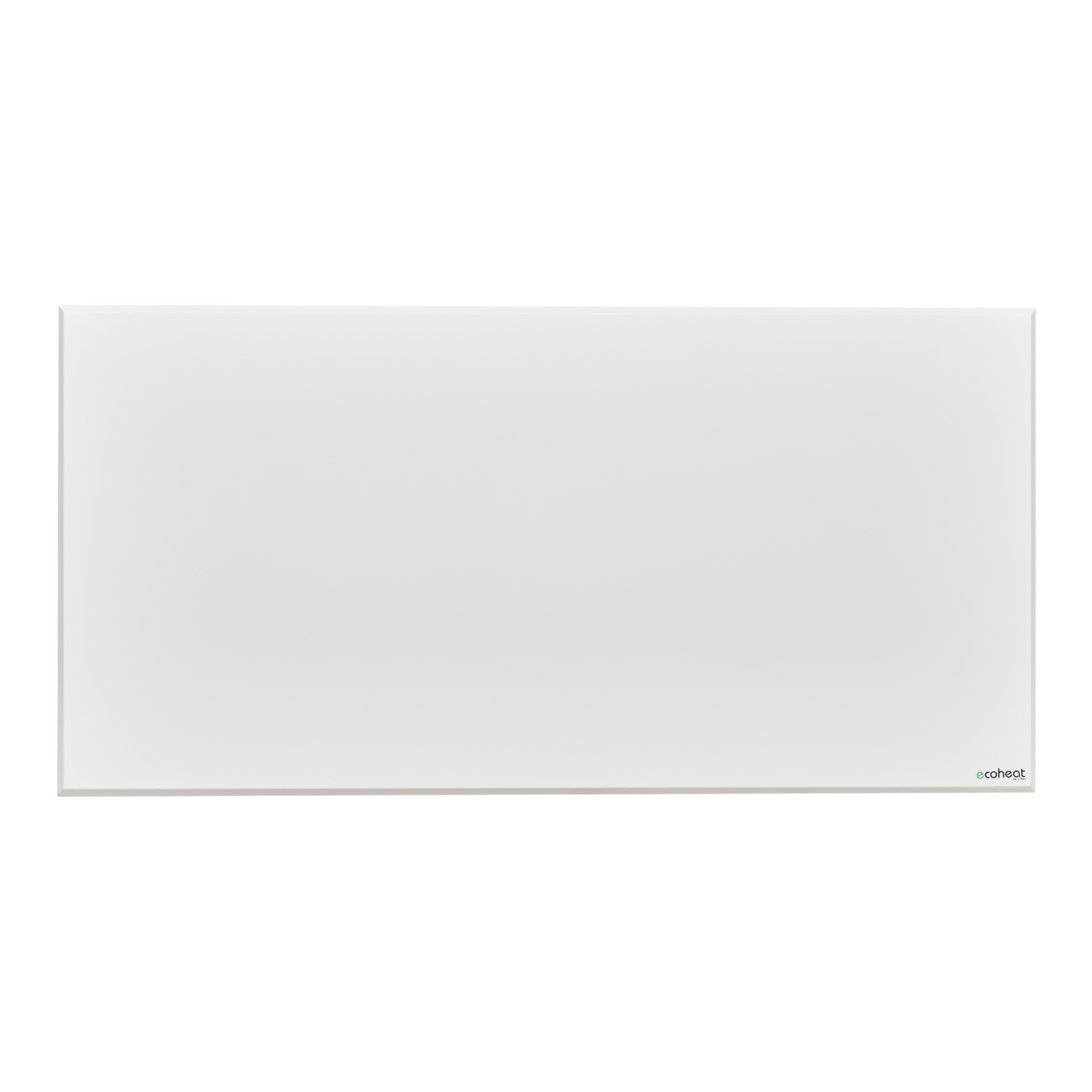 Infrarotheizung ecoheat Classic 900 mit metallischem Design, montierbar an der Decke, 900 Watt Heizleistung.