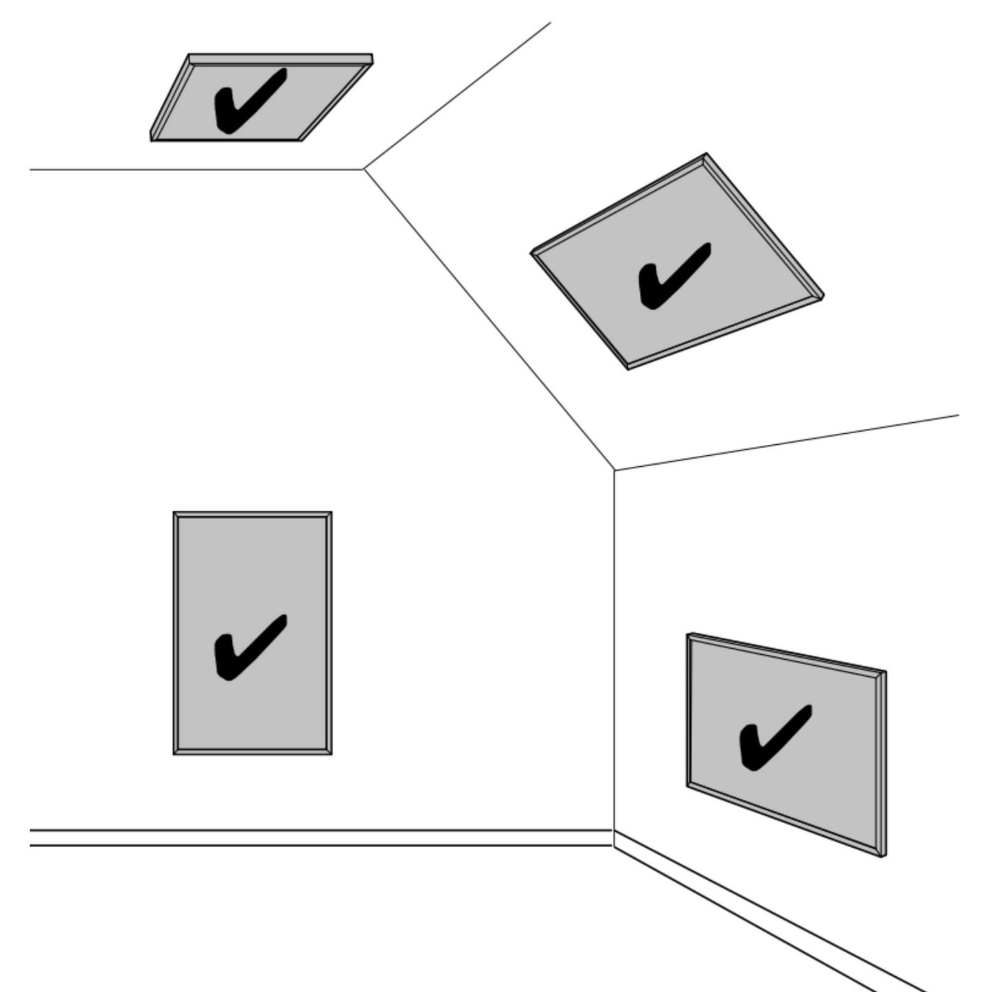 Ultra-flaches Infrarot-Heizpaneel ecoheat Classic-T 450 für Wandmontage, mit integriertem Funk-Empfänger.