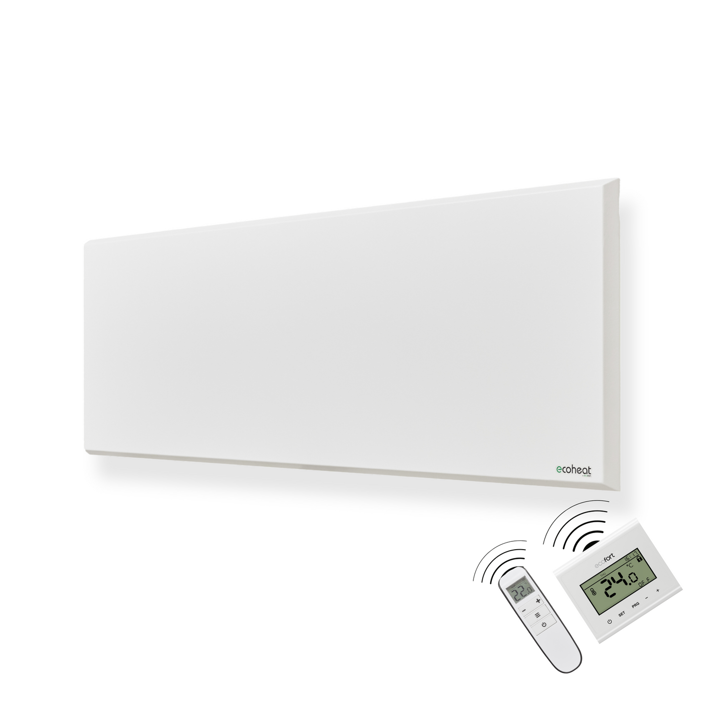 ecoheat Classic-T 550 infrarot Heizung an der Wand, ultra-flaches Design, 550 Watt Heizleistung.