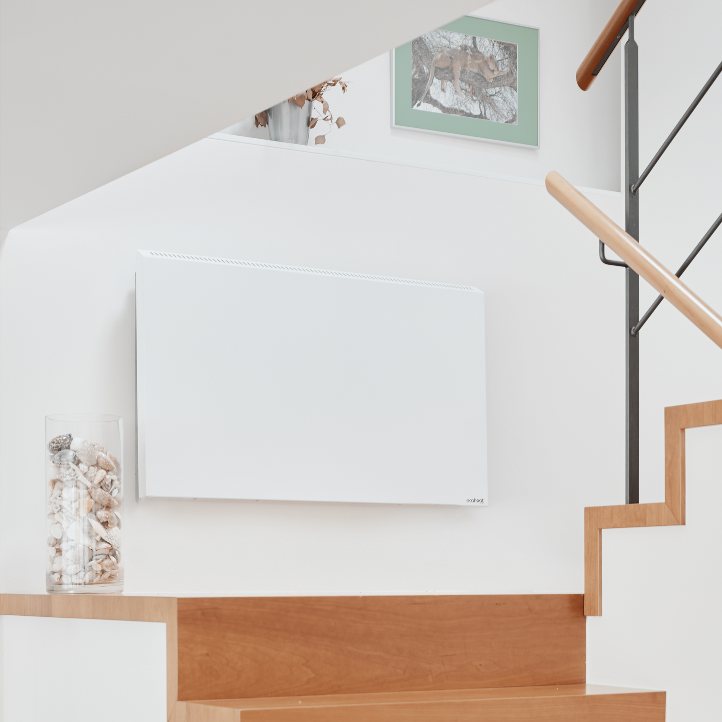 ecoheat Hybrid 1000 Heizung, 1000 W, Wand- und Standgerät, für Frostschutz, einfache Montage, Metalloberfläche.