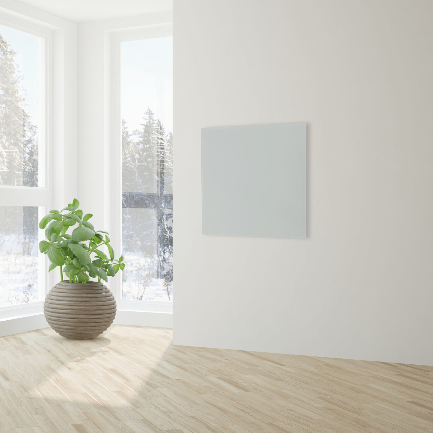 FIRST Heating Elegant Basic Infrarotpanel 500 W in matt weiss, geeignet für Wand- und Deckenmontage