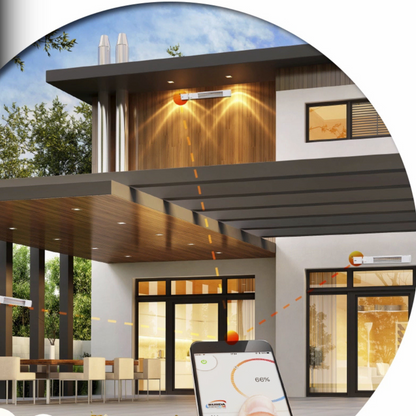 Burda Bluetooth Dimmer Box BTD3 mit Schuko Stecker, staubdicht, wasserdicht IP65, stufenlose Wärmeregulierung.