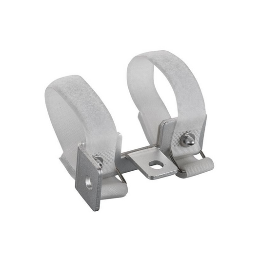 Burda Kletthalterung für Infrarotheizstrahler mit Klettverschluss, ideal für temporäre Befestigung an Halterungen.