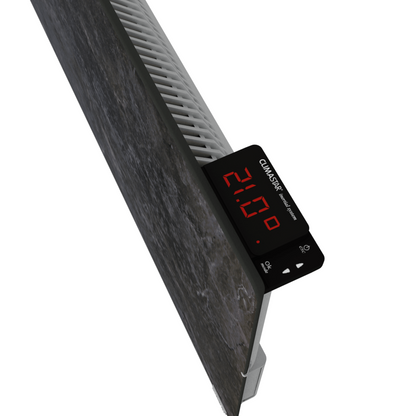 Climastar Avant Touch Hybridheizung 2000 W, 50 x 100 cm, mit Steinoberfläche und programmierbarem Thermostat.