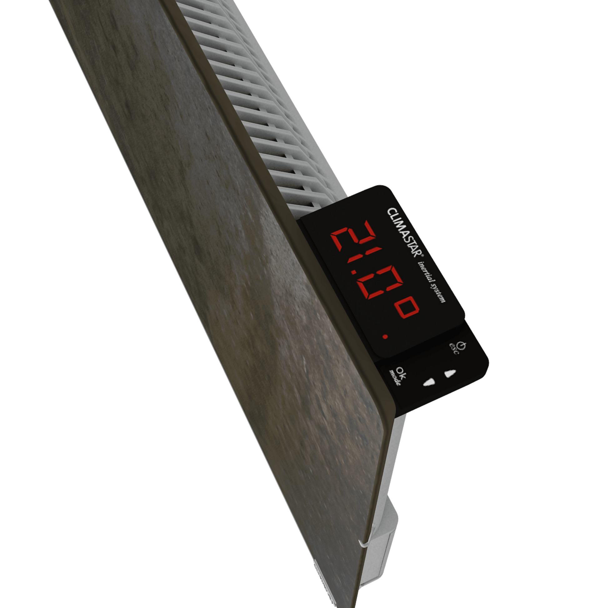 Heizgerät Climastar Avant Touch, hybrid, 800 W, 50 x 50 cm, elegante Steinoberfläche in Terra Limestone.