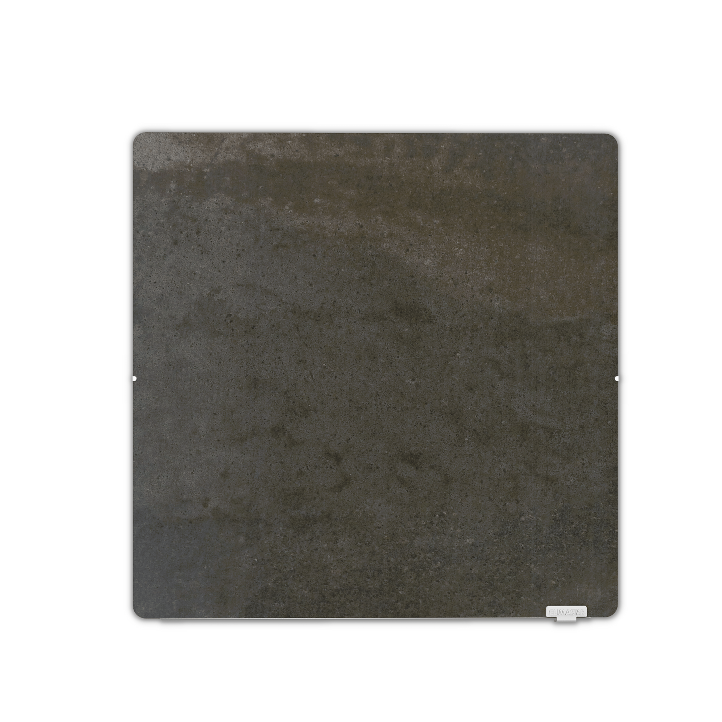 Climastar Avant Touch Hybridheizung 800 W in Terra Limestone, kompakte 50 x 50 cm Wandmontage mit eco-Sparmodus.