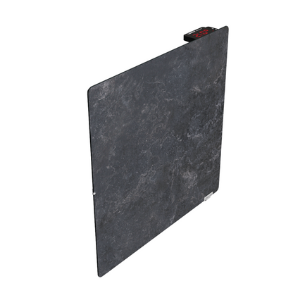 Climastar Avant Touch Heizung in Dark Natura, 800W, 50x50cm, mit WiFi-fähigem Thermostat und eco-Sparmodus.