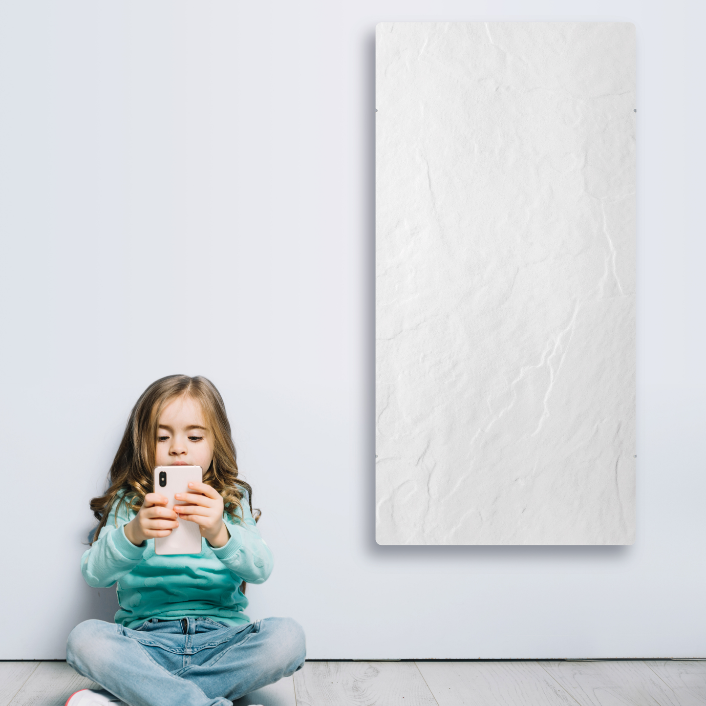 Climastar Avant Infrarotheizung 1300 W, hybrid, Wandmontage, 100 x 50 cm, Steinoberfläche, eco-Modus.