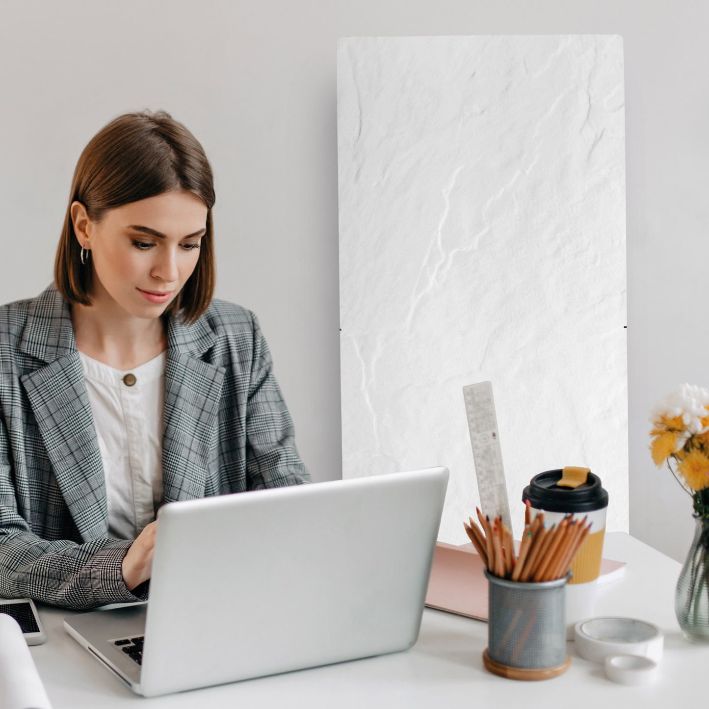 Climastar Avant WiFi Hybridheizung 1300 W, 100 x 50 cm, Wandmontage, Stein-Oberfläche, energieeffizient.
