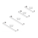 Climastar Handtuchhalter mit einer Länge von 102 cm und Tiefe von 5 cm in modernem Design.