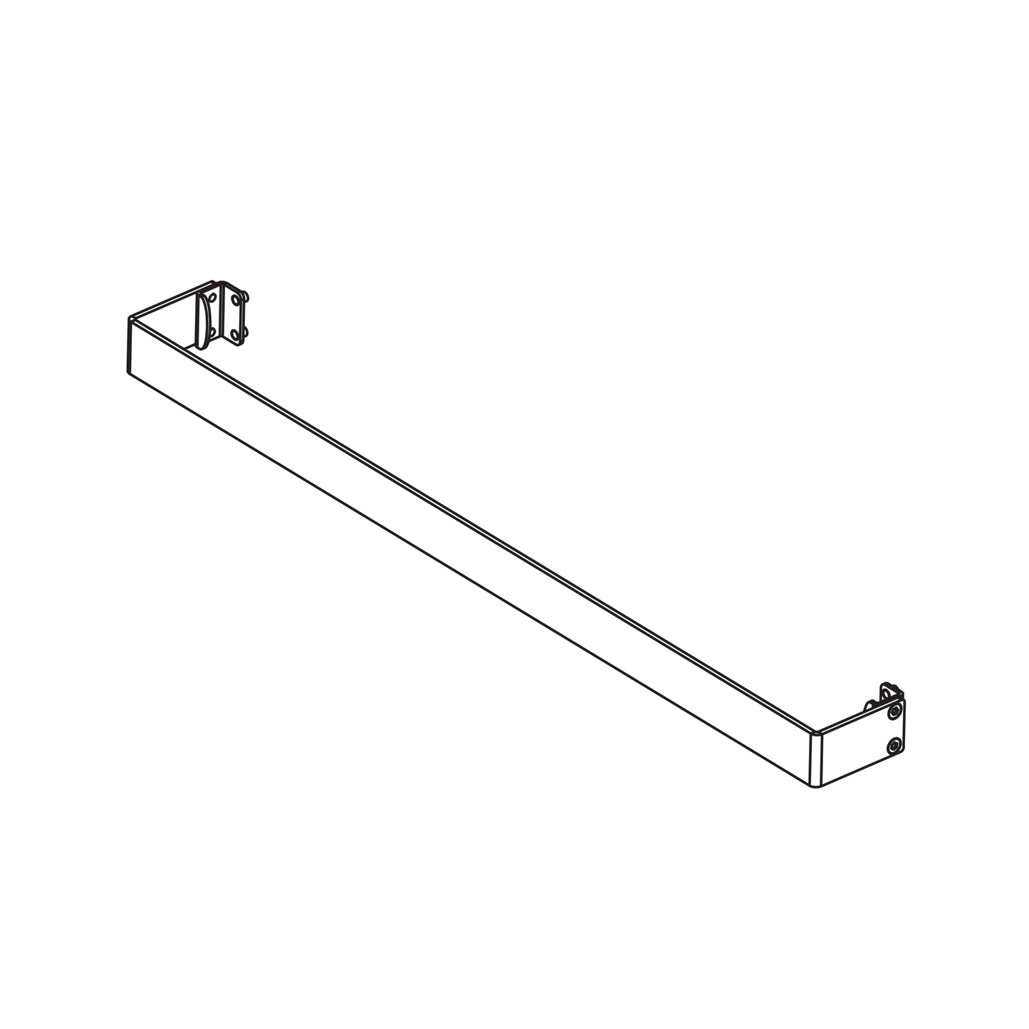 Climastar Handtuchhalter, Länge 102 cm, Tiefe 5 cm, ideal für Badezimmer und Infrarotheizung.