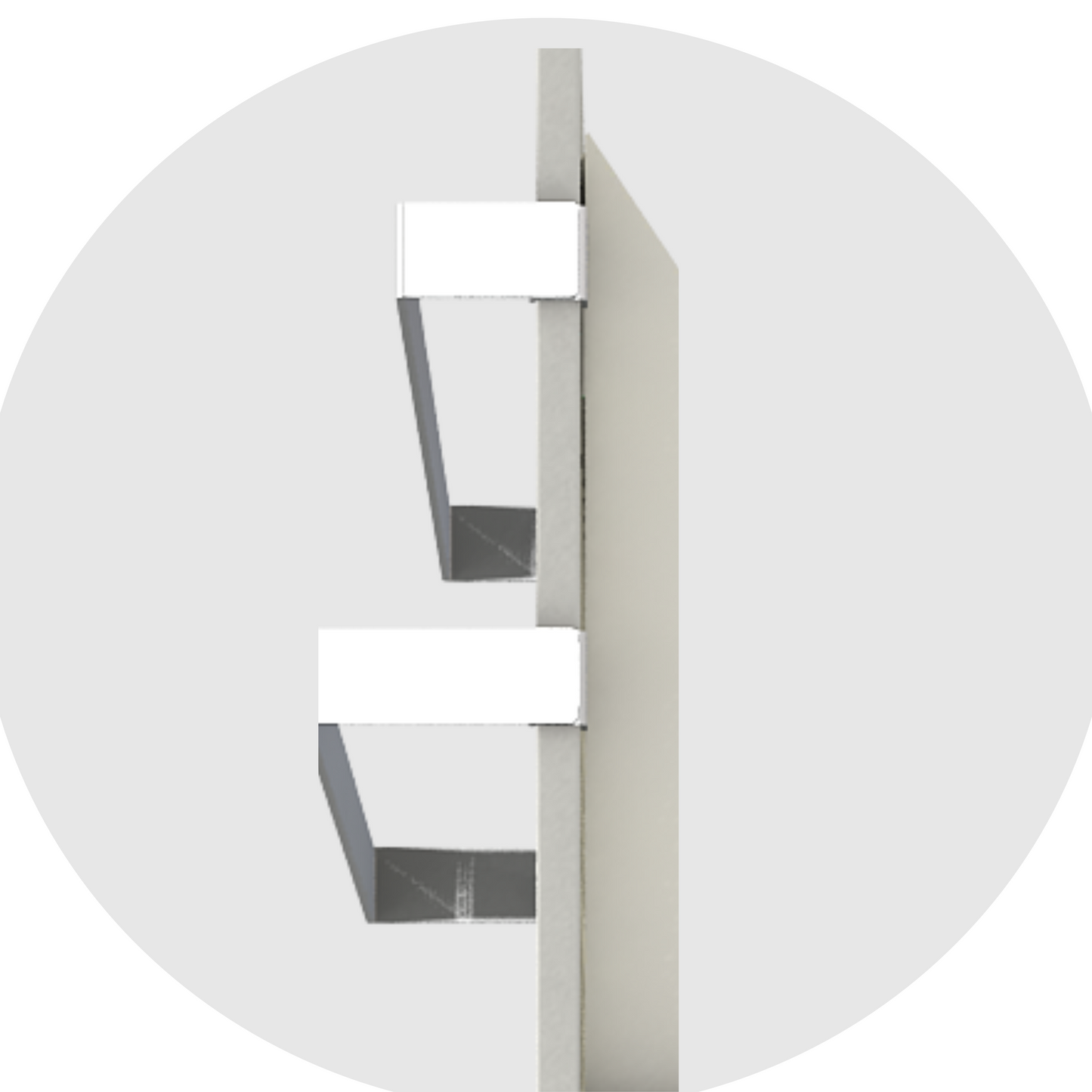 Climastar Handtuchhalter aus Metall in Silber, Länge 102 cm, Tiefe 8 cm, geeignet für Infrarotheizungen.