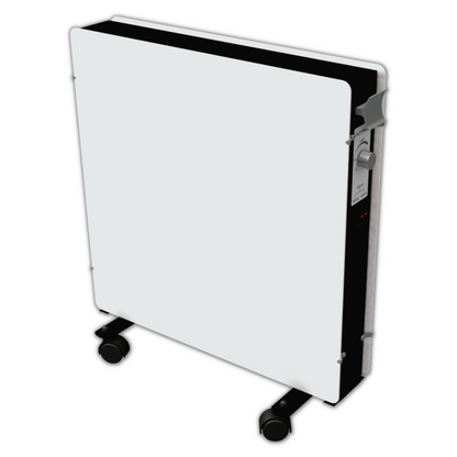 Climastar Optimax Infrarotheizung in Weiss mit Aluminium-Griff, mobil und leistungsstark, 1000/2000 Watt.