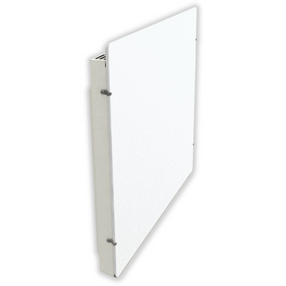 Climastar Silicium One WiFi Heizung in Weiss mit Steinoberfläche, geräuschlos und programmierbar.