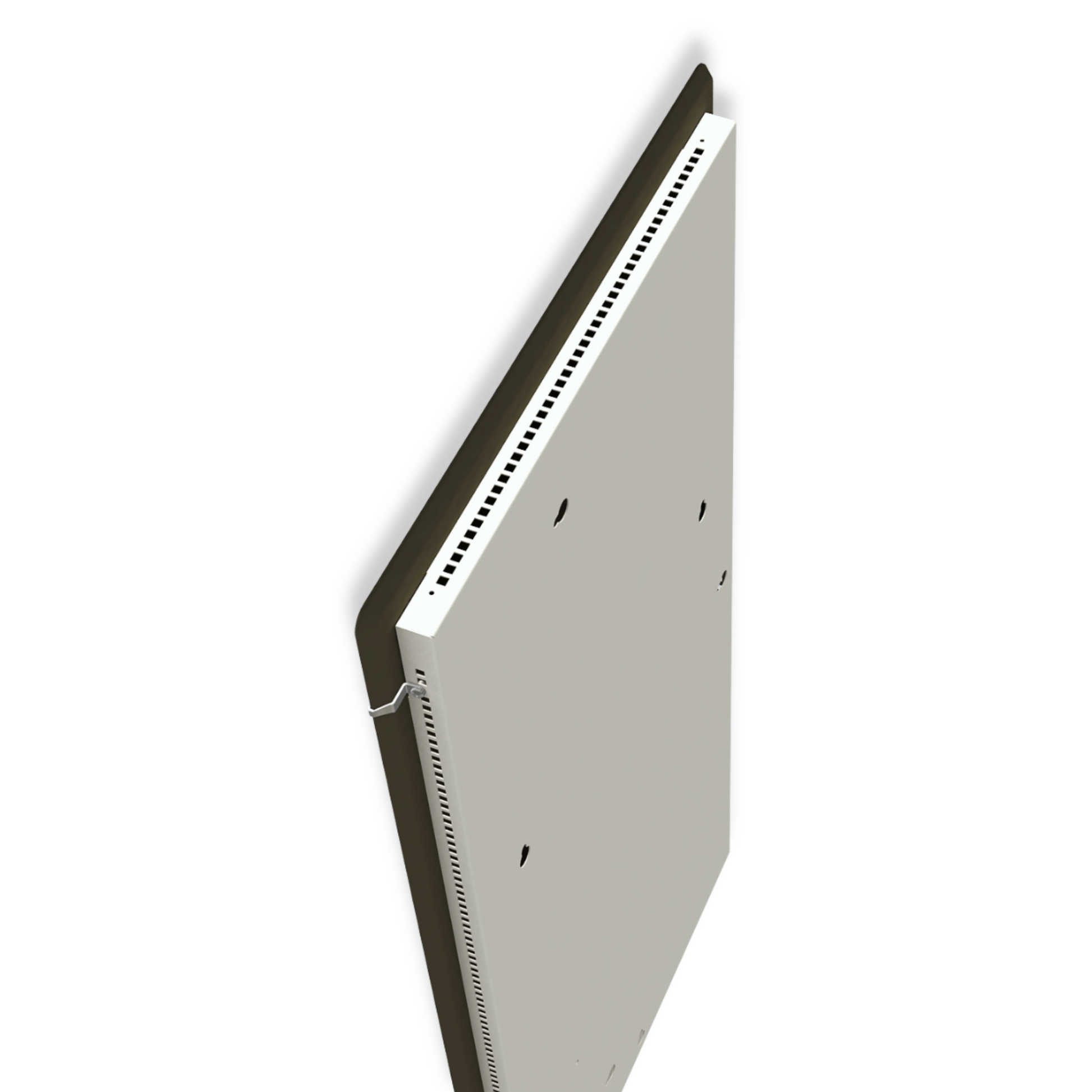 Handtuchtrockner Climastar Slim BIG 800 in Dunkel-Natura mit Stein-Design und Wandmontage, ideal für Badezimmer.