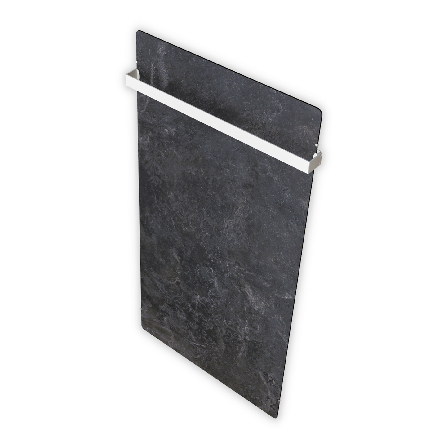 Handtuchtrockner Climastar Slim BIG 800 in Dunkelstein-Optik, ideal für Badezimmer mit komfortablem Handtuchhalter.