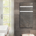 Handtuchtrockner Climastar Slim BIG 800 in Terra Limestone - effiziente Heizleistung und stilvolles Stein-Design.