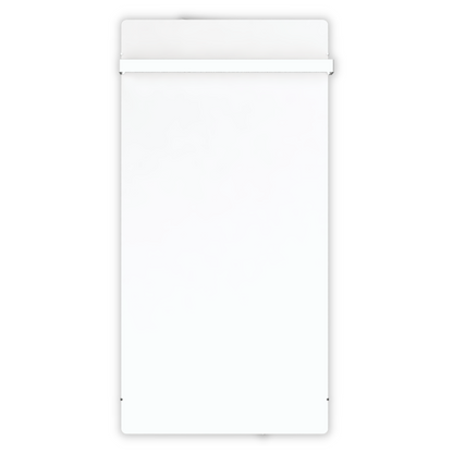 Handtuchtrockner Climastar Slim BIG 800 in Weiss mit Stein-Design, ideal für Badezimmer mit Handtuchhalter.