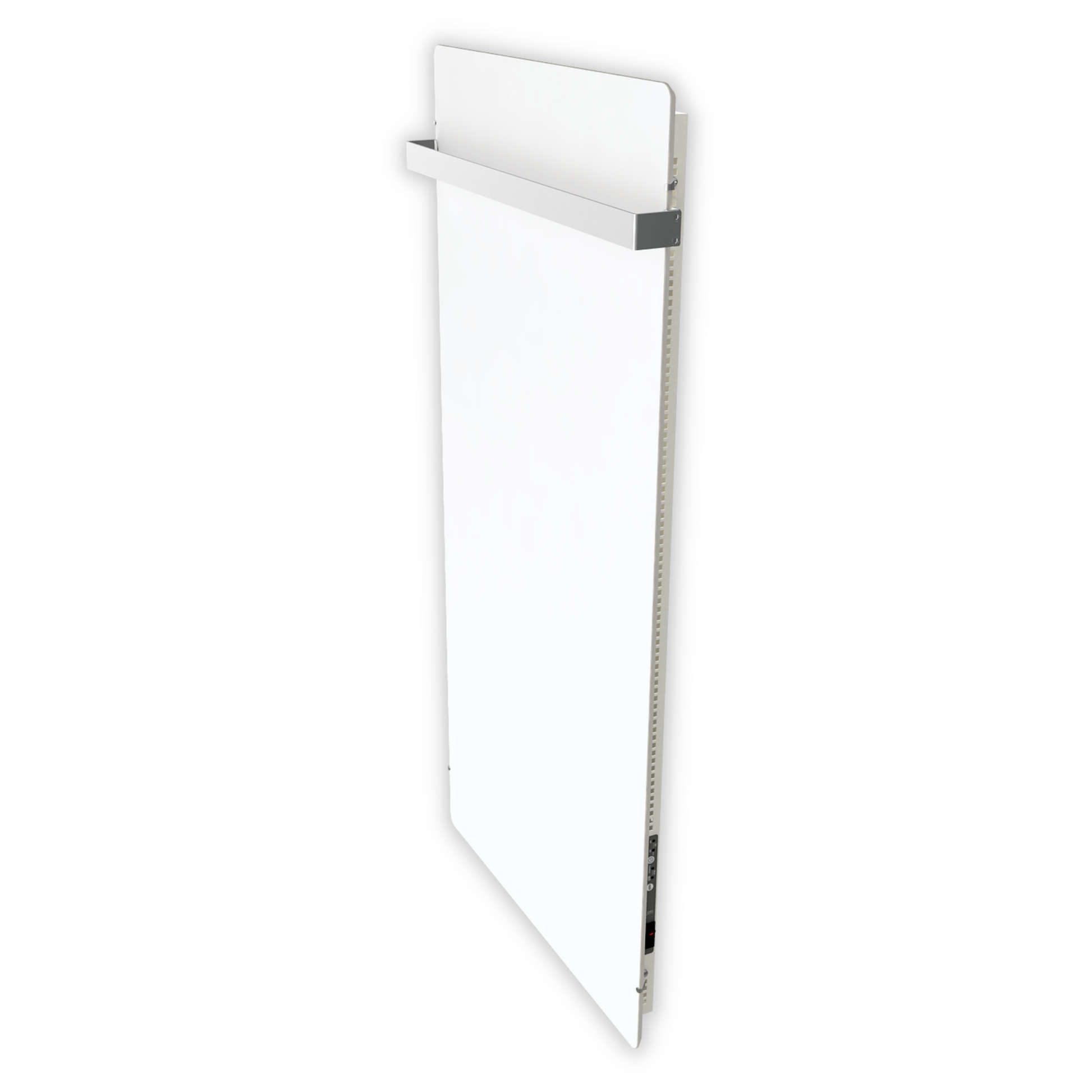 Handtuchtrockner Climastar Slim BIG 800 in Weiss mit elegantem Stein-Design und 800 Watt Heizleistung.