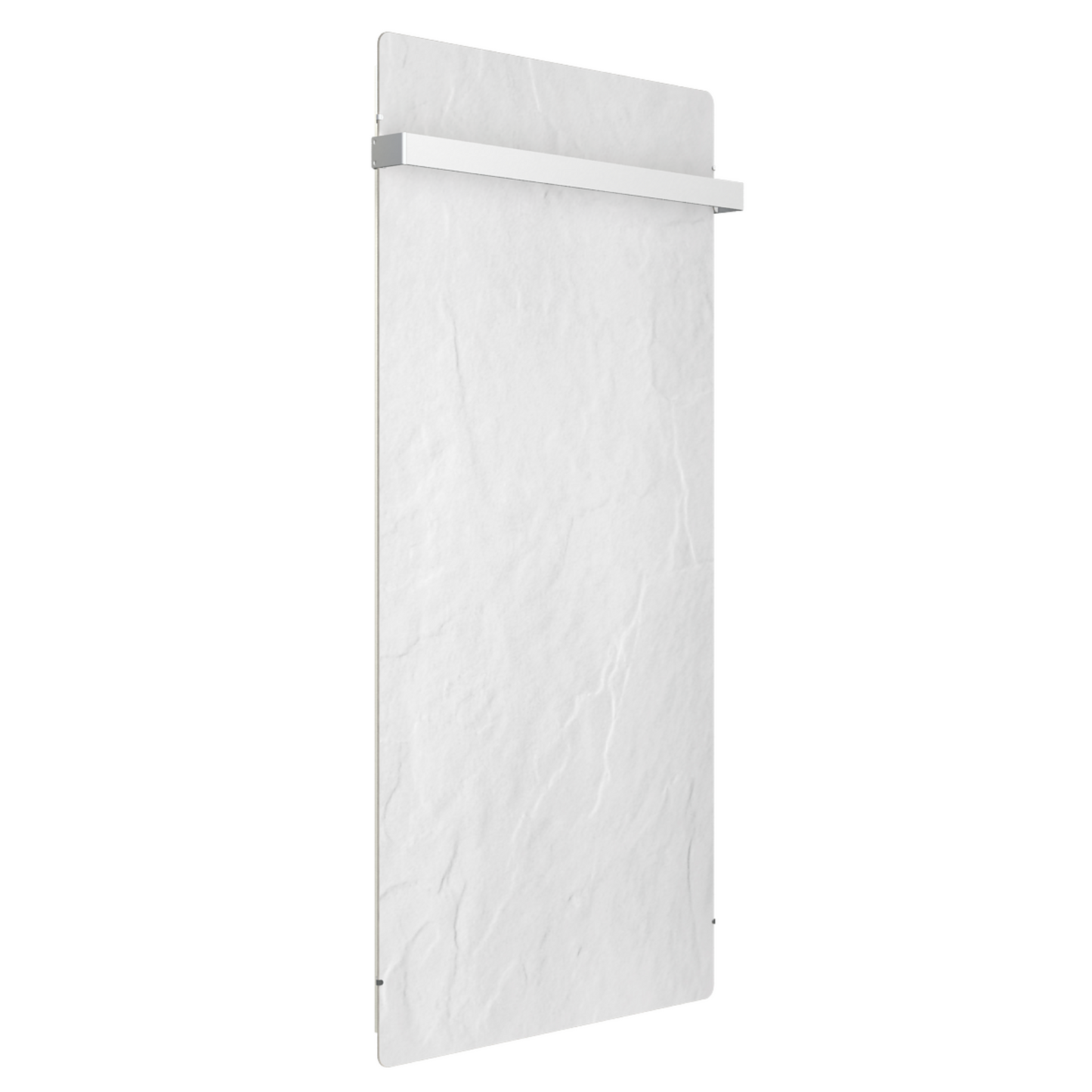 Kabelloser Handtuchheizkörper Climastar Slim BIG 800 in Stein-Design, ideal für Badezimmer.