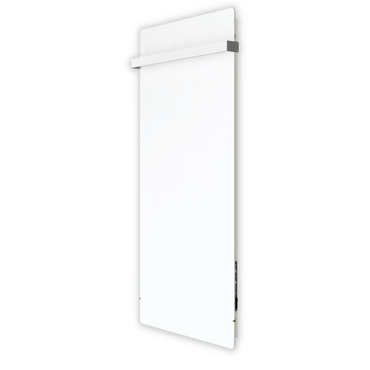 Climastar Slim BIG 800 Toalleros in Weissquarz, Handtuchtrockner mit Stein-Design für Badezimmer.