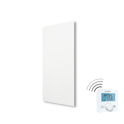 Die ecoheat Aura 750 überzeugt mit Feinstruktur-Oberfläche, robuster Verarbeitung und flexibler Montage – Qualität aus deutscher Fertigung.