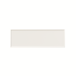 Platzsparende und ultraflache ecoheat Basic Infrarotheizung mit 300 Watt Leistung, montiert an der Wand.