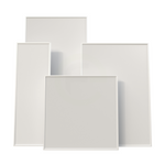 ecoheat Basic Infrarotheizung 300 Watt 30 x 90 cm an der Wand montiert, platzsparendes Design aus Aluminium.