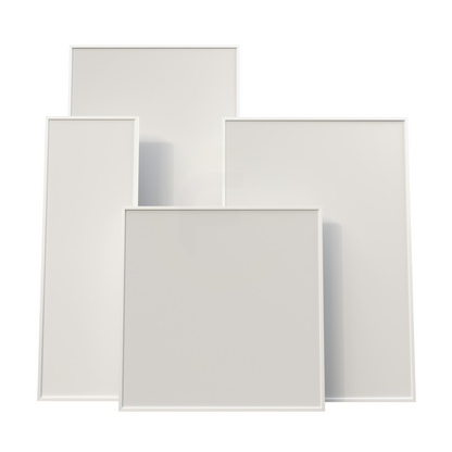 ecoheat Basic Infrarotheizung 300 Watt 30 x 90 cm an der Wand montiert, platzsparendes Design aus Aluminium.