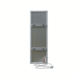 ecoheat Basic Infrarotheizung 300 Watt, ultraflaches Design, Aluminium, Wandmontage, platzsparend 30x90cm.