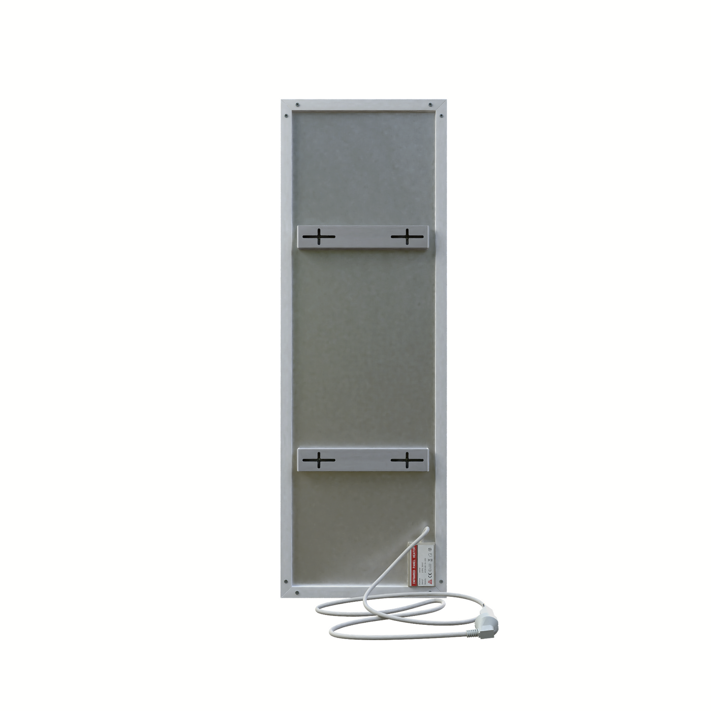 ecoheat Basic Infrarotheizung 300 Watt, ultraflaches Design, Aluminium, Wandmontage, platzsparend 30x90cm.