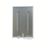ecoheat Basic Infrarotheizung 600 W, platzsparend und formschön, Wandmontage, 60x90 cm, Aluminium-Oberfläche