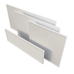 ecoheat Basic Infrarotheizung 800 W, wandmontiert, platzsparendes Aluminium-Design, 60 x 120 cm.