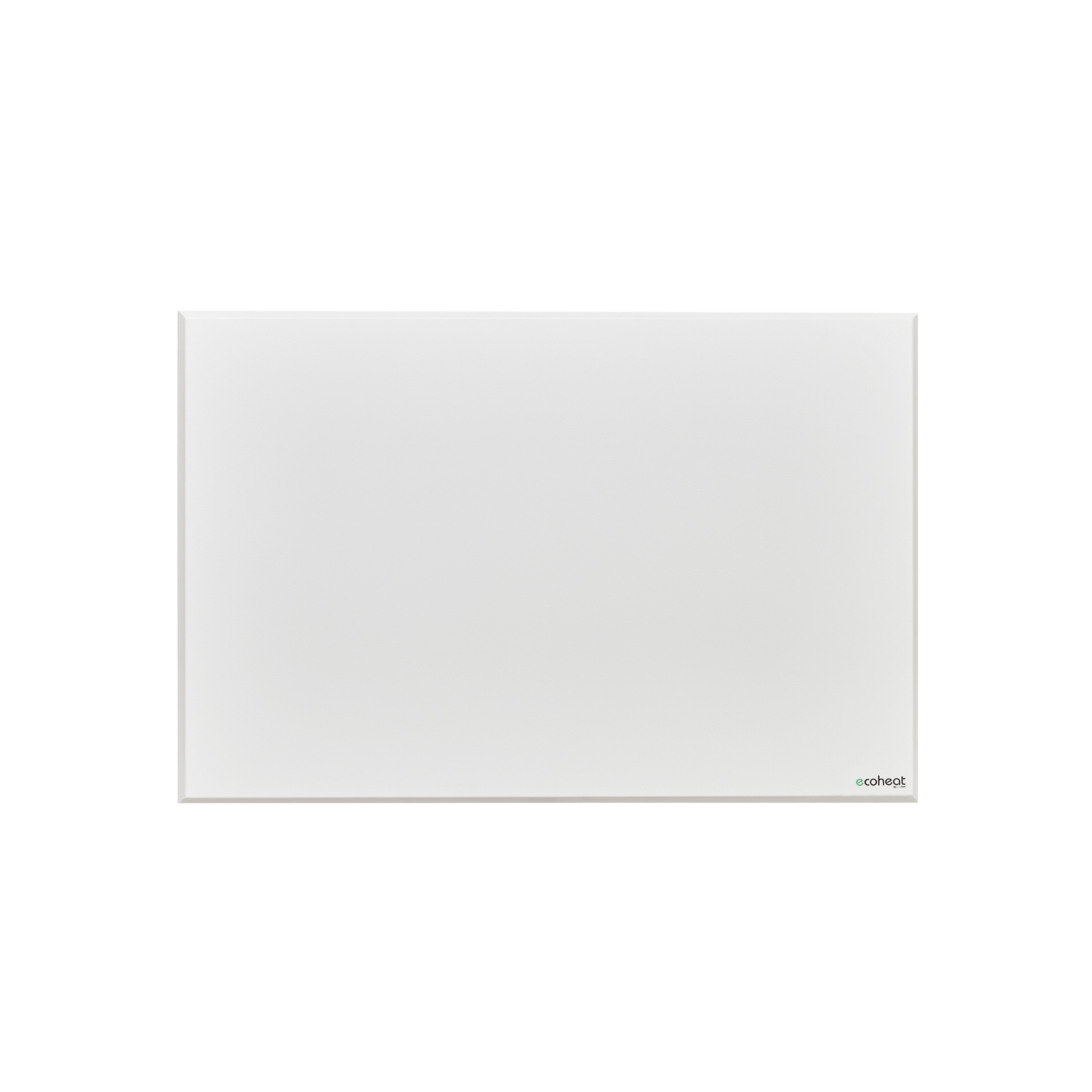 ecoheat Classic 700 Infrarot-Heizpanel in metallischer Oberfläche an der Wand montiert, effizient zum Heizen von 8 m².