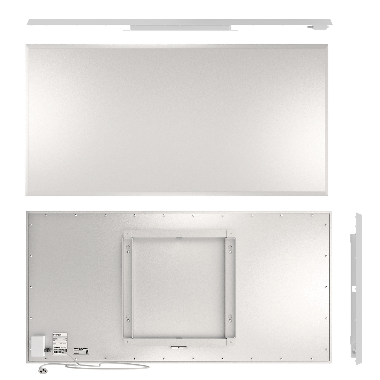 Infrarot-Heizpanel ecoheat Classic 900, Wandmontage, flaches Design, 900W Heizleistung, ideal für Räume bis 8 m².