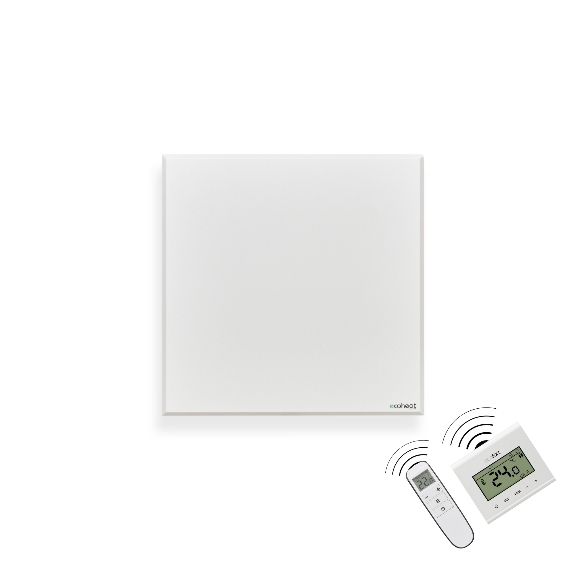 ecoheat Classic-T 450 Infrarotpanel, 450 Watt, Wandmontage, ultra-flaches Design, ideal für Räume bis 8 m².