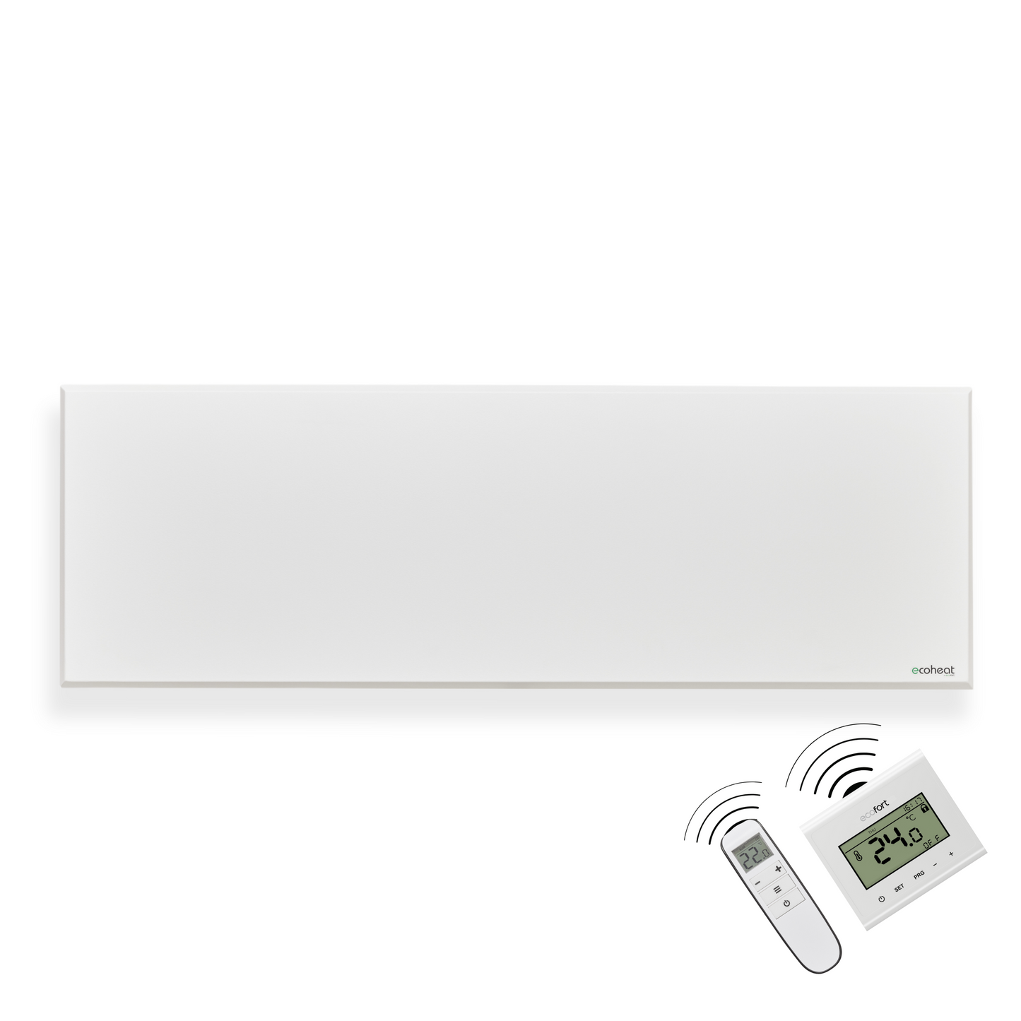 Wandheizpanel ecoheat Classic-T 550 in modernem, ultra-flachem Design für effiziente Wärmeabgabe.