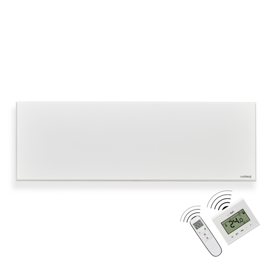 Wandheizpanel ecoheat Classic-T 550 in modernem, ultra-flachem Design für effiziente Wärmeabgabe.