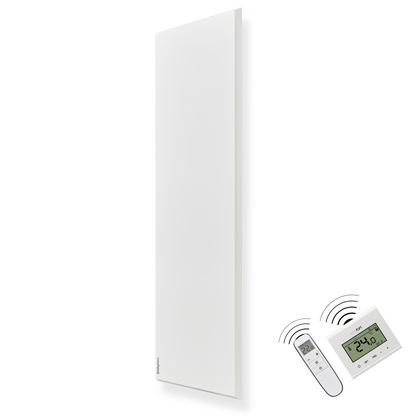 ecoheat Classic-T 550 Wandheizpanel, 550 W, Infrarotstrahler mit Funkempfänger und modernem Design.