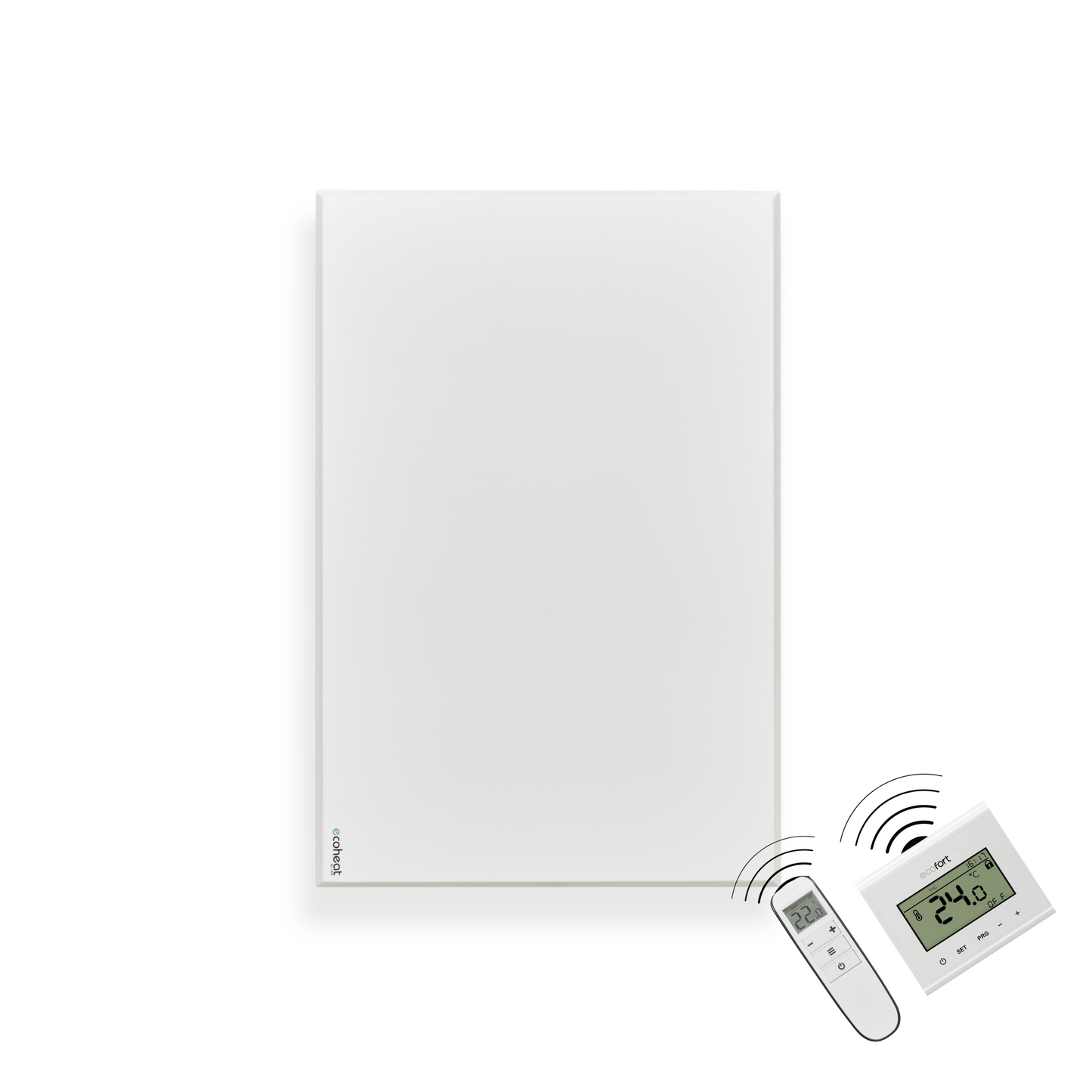 Infrarotpaneel ecoheat Classic-T 700 zur Wandmontage, ultraflaches Design, 700 Watt Heizleistung.