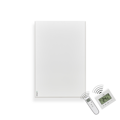 Infrarotpaneel ecoheat Classic-T 700 zur Wandmontage, ultraflaches Design, 700 Watt Heizleistung.