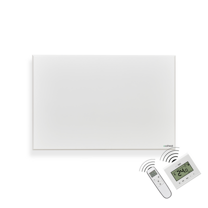 ecoheat Classic-T 700 Infrarotheizpanel, Ultra-flaches Design, Wandmontage geeignet, Heizleistung 700 Watt