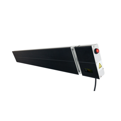 ecoheat HeatBAR comfort+ 1800 Watt, Infrarot Dunkelstrahler an der Wand montiert, 230 V, mit Fernbedienung.