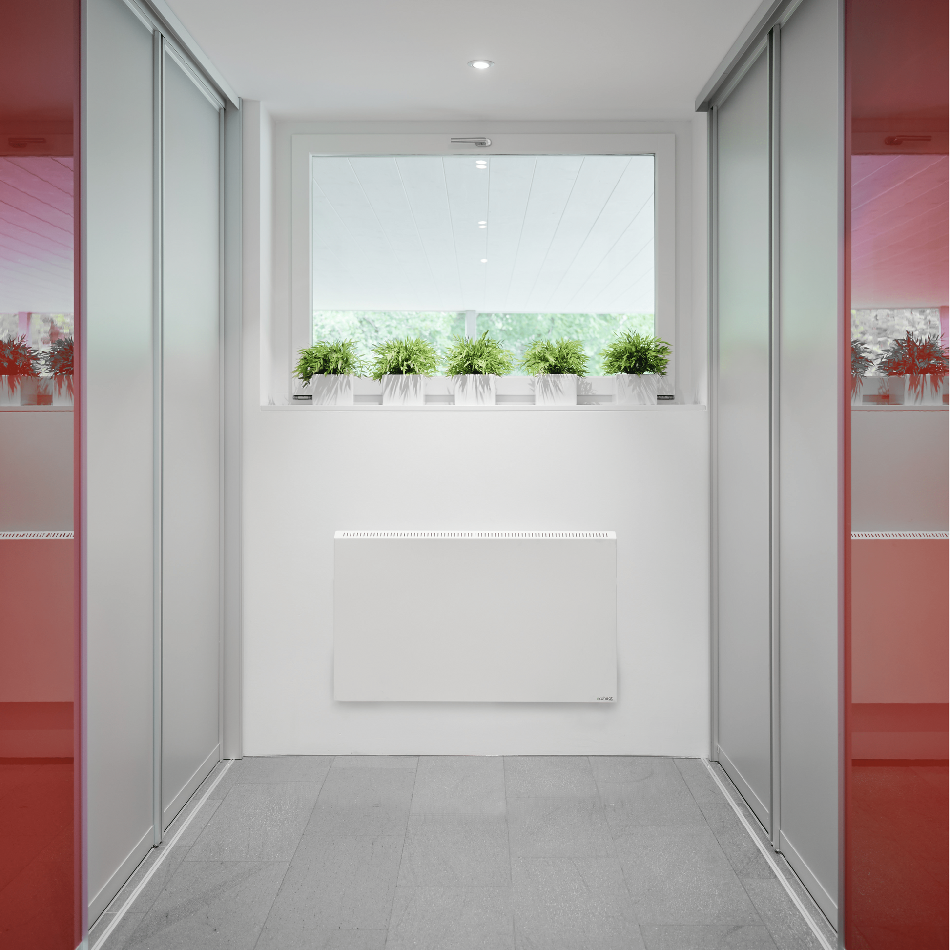 ecoheat Hybrid-T 1000 für effizientes Heizen, Wandmontage, 1000 W Heizleistung, 3 Betriebsstufen, ideal als Frostschutz.