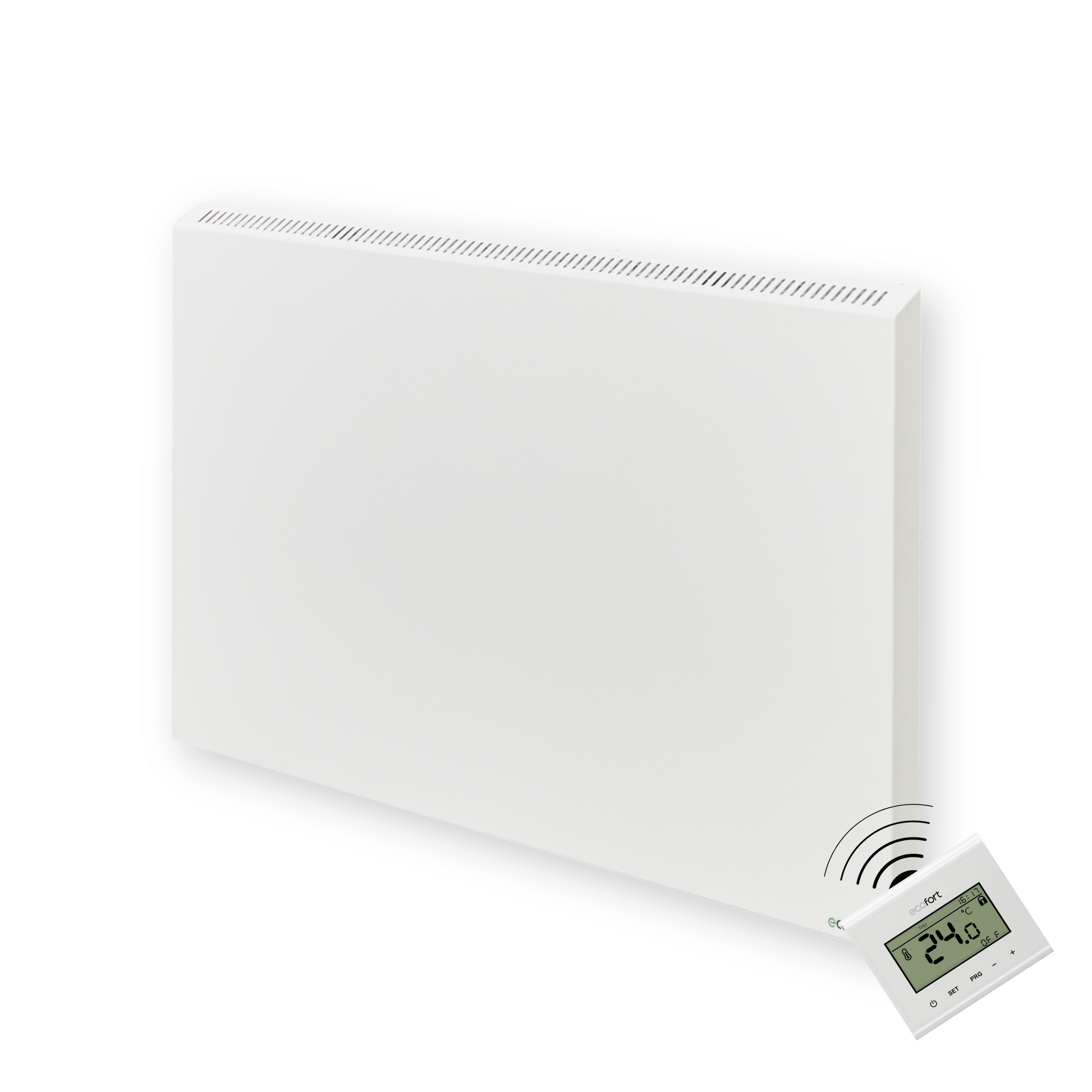 Hybrid-Heizgerät ecoheat Hybrid-T 1000 mit Wandmontage, 1000 W Heizleistung und effizienter Technologie.