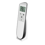 ecoheat Remote-T Fernbedienung für Infrarotheizungen, kompatibel mit Classic-T und Hybrid-T, Wandhalterung inklusive.