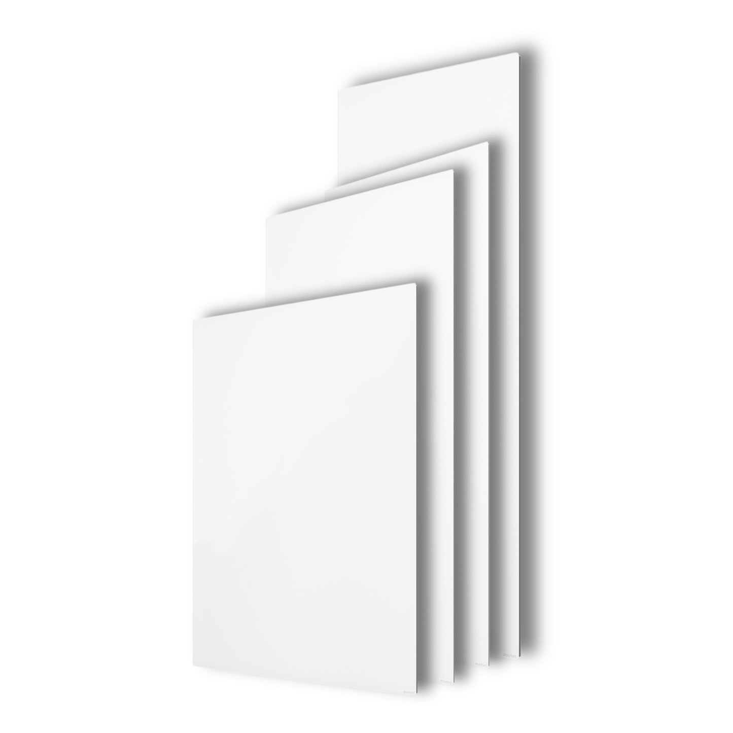 Stilvoll heizen: Vitrea 360 mit satiniertem Glas, sicher & platzsparend – geeignet für Wand- oder Deckenmontage, Made in Germany.