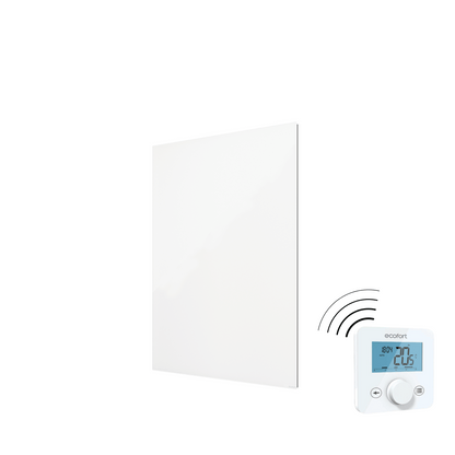 Die ecoheat Vitrea 370 bietet sanfte Infrarotwärme hinter edlem Glas. Platzsparend, montagefreundlich und hochwertig verarbeitet.