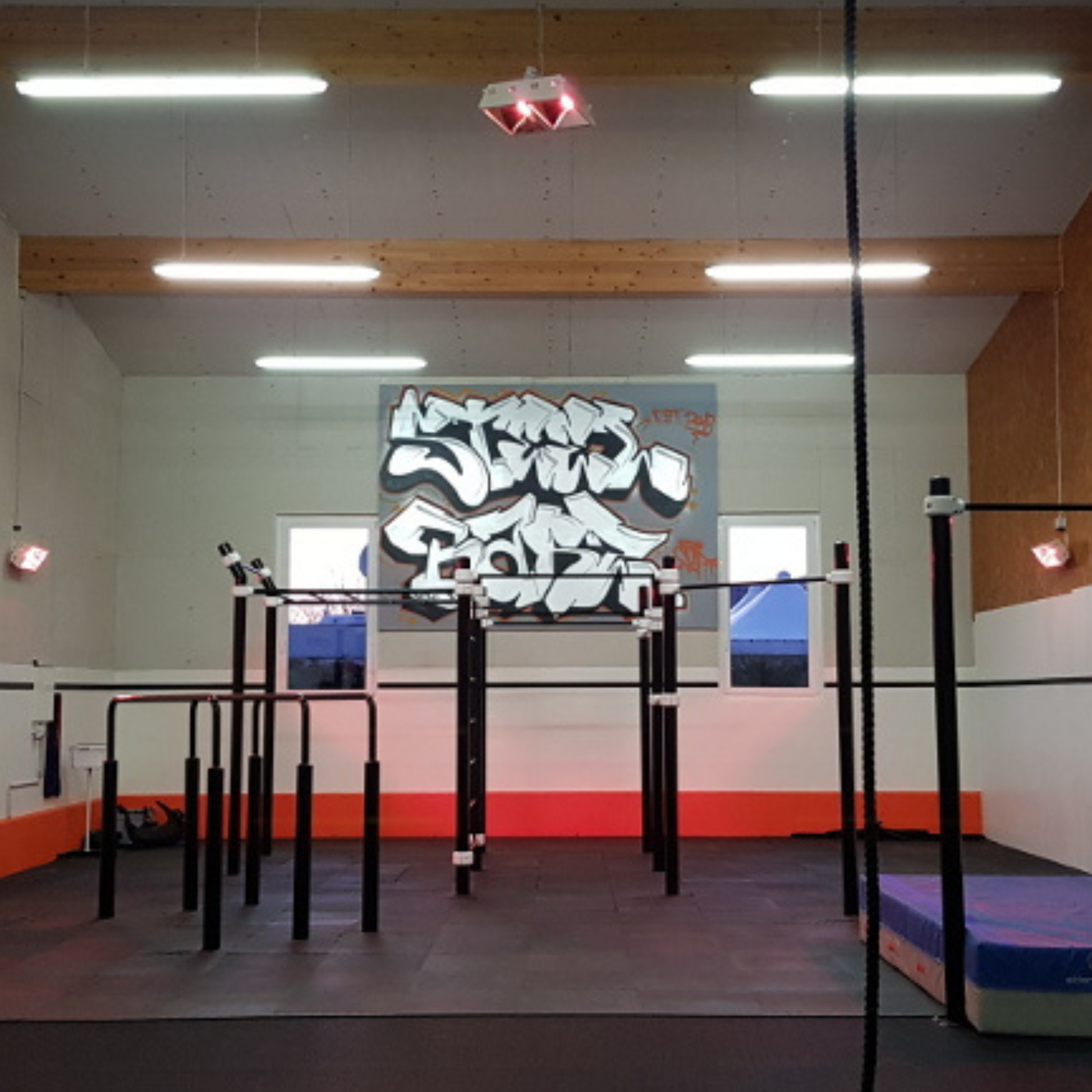 Helios Titan Industrie-Heizstrahler 2000 W, ideal für Gewerbe und Industrie, strahlwassergeschützt und an der Decke montierbar.